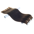 China Big Factory Good Price Double Drawn Tape Hair Virgin Remy Human Hair Tape Brown Color Tape in Hair Extensions