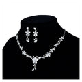 Fashion Women Bridal Jewelry Set Trendy Flower Zircon Wedding Dress Accessories Sets for Bridal
