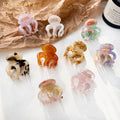 Custom Logo Hair Accessories 2.5cm Small Pumpkin Acetate Hair Claw Ponytail Holder Versatile Shark Clip Hair for Lady