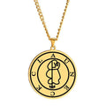 HLSS520 Sigilo De Clauneck Wealth Demon Aerial Spirits of Solomon Laser Cut Talisman Amulet Stainless Steel Pendant Necklace