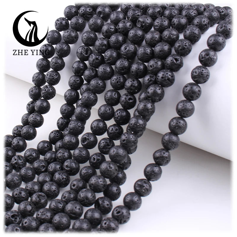 Moq Is 200 Strands lava Beads Bracelet Rock  6/8/10mm Round Natural Stone lava Stone Beads