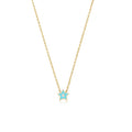Fashionable New Design 925 Sterling Silver Gold Plated Enamel Star Pendant Necklaces