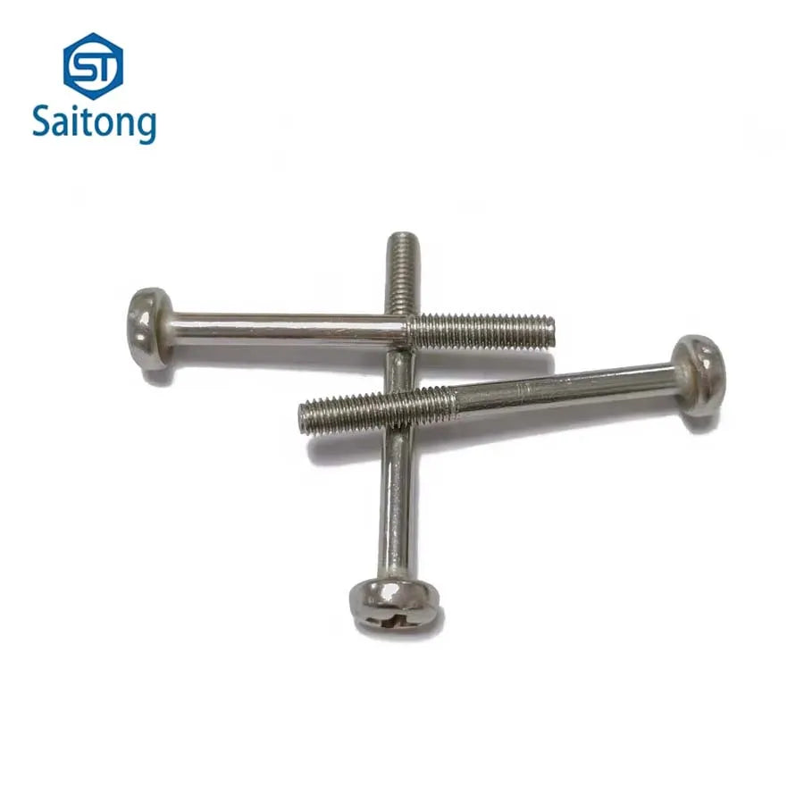 304 Stainless Steel Machine Screws M10 M9 Round Head Screws and Cross Shaped Half Threaded Bolts Are Used in Construction