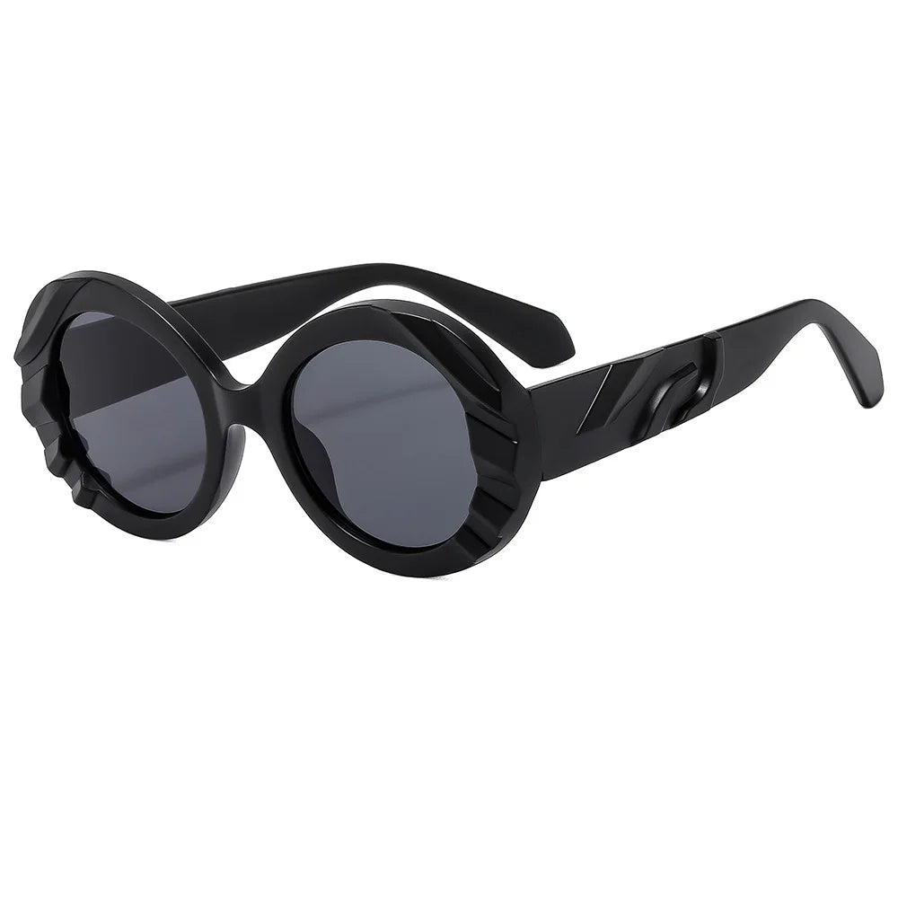 Fashion Stylish Hip Hop Vintage Retro Women Sunglasses Trending New 2024 Round Sunglasses for Men Women
