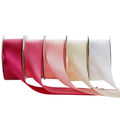 1-1/2 Inch Single Face Polyester Plain Satin Ribbons Customized Logo Decoration Roll 50mm 25mm 38mm Factory Wholesale Single