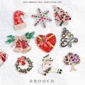Manufacturer Merry Christmas Gift Tree Reindeer Enamel Brooch Hat Clothes Tie Scarf Button Pin Badge Custom Lapel Pins Brooch