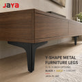 JAYA 3 4 5 Inch Y-Shaped Metal Furniture Legs Black Gold Chrome Replacement Feet for Sofa Cabinet Table TV Stand MegaBDM