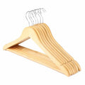 Wholesale Stock P66 Nature Wood Customised Wooden Shirt Top Hanger with bar