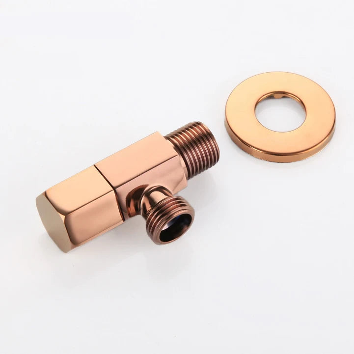 Rose Gold Angle Valve Bathroom Shut Off Water Stop Valve Brass