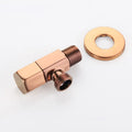 Rose Gold Angle Valve Bathroom Shut Off Water Stop Valve Brass