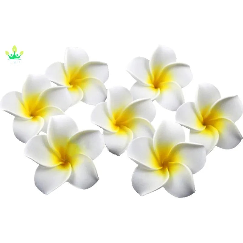 Artificial Plumeria Rubra Hawaiian Flower Petals Hair Hat Wreath Floral Premium Hawaiian Foam Frangipani Flowers DIY Home Decor