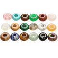 Bulk Spacer Beads with Mixed Color Crystal Jade Agate Beads Charms Crystals Gemstone Large Hole Beads for Jewelry Making