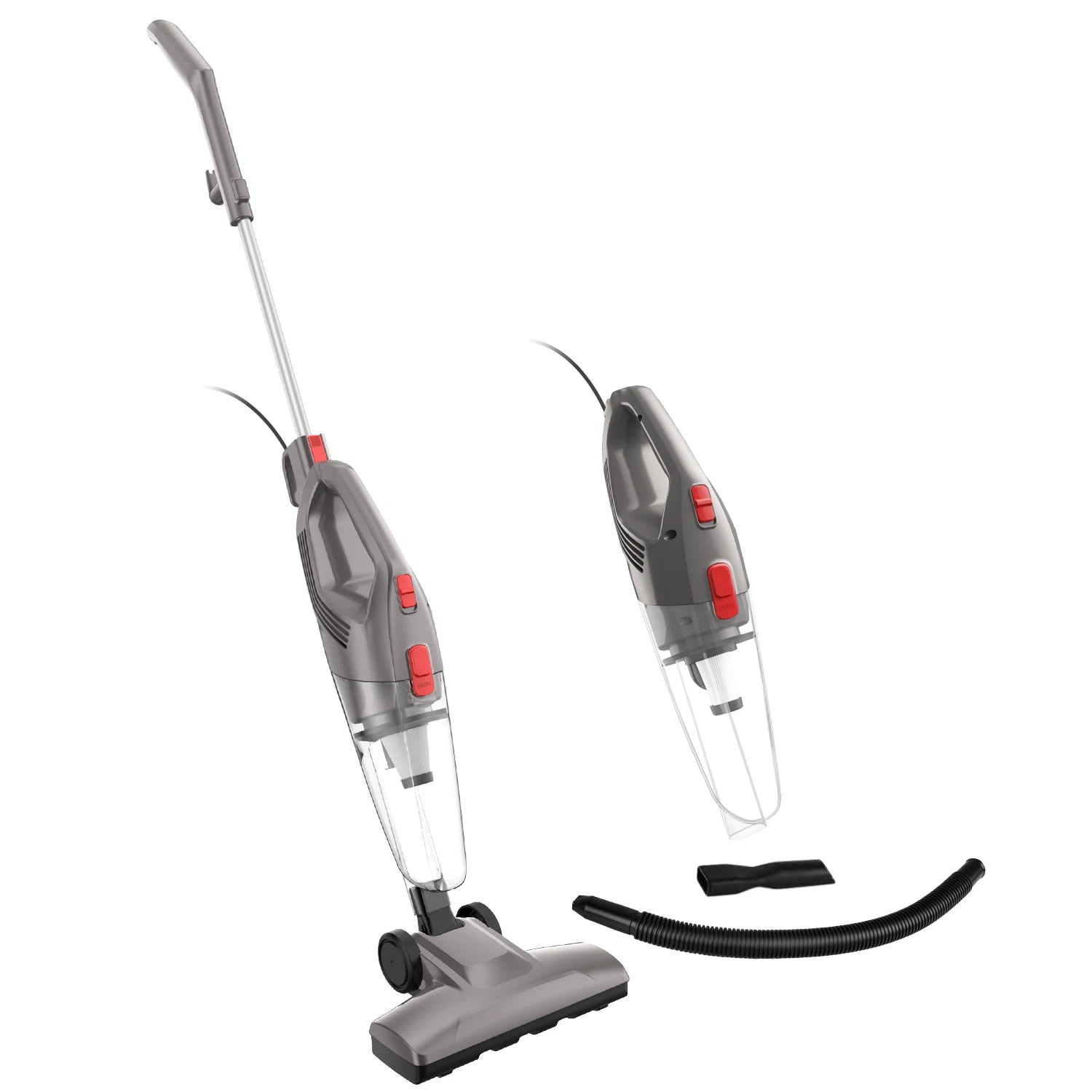 Silent Brush Motor 450W Corded Portable Stick Vacuum Cleaner Cyclone HEPA Filter Car Use Electric 15kPa Suction 90 Min Runtime