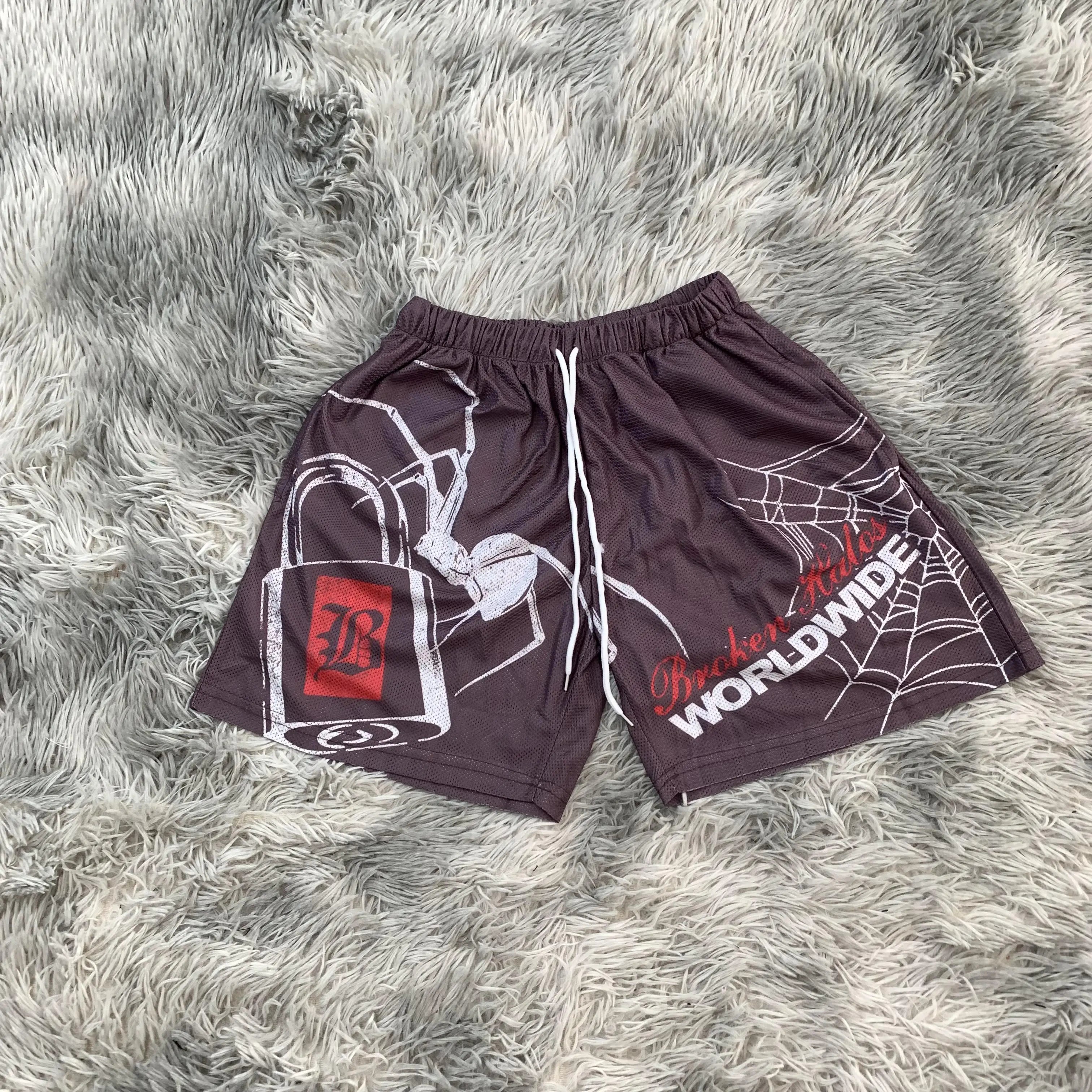 DENIMGUYS Wholesale Mesh Shorts Custom Graphic Digital Printed Men Breathable Quick Dry Beach Swimming Trunks 5 Inch Pants