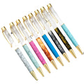 Marble Rose Gold Writing Ball Point Metal Pen Floating Glitter Crystal Sparkles Pen