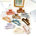 New Arrival  Women Jumbo Hair Claw Clamp Accessories Square  Extra Large 13cm Tortoise Shell Acetate Hair Claw Clips