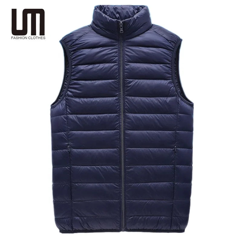 Liu Ming Autumn Winter Fashion Men Clothes Sleeveless Cotton Padded Jacket Waistcoat Down Vest Plus Size Coats