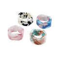 CANYUAN New Acetate Wave Ring for Women Wholesale Fashion Wedding Ring Engagement Crystal Customized Personalized Jewelry Ring