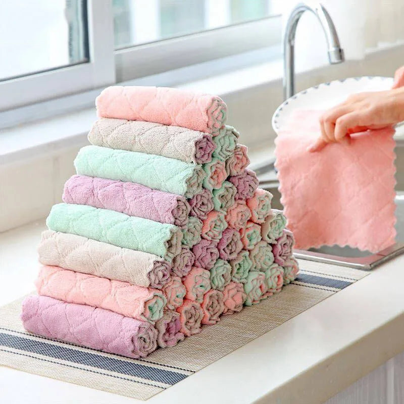 Hot Small Dish Cotton Cleaning Microfiber Kitchen Towels DH9484 Microfiber Kitchen Cleaning Cloths