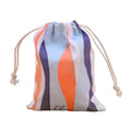 Organic Cotton Eco-friendly Rope Handle Drawstring Shopping Bag 20.3x25.4cm with Customized Designs