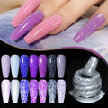 Glow in the Dark Gel Nail Polish Disco Gel Top Coat No Wipe High Shine Diamond Top Coat