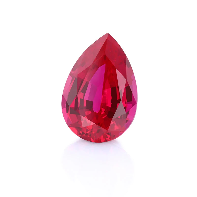 Starsgem Fancy Lab Grown Diamond Beautiful Loose Wholesale 4 Carct Pear Cut Ruby for Making Jewelry
