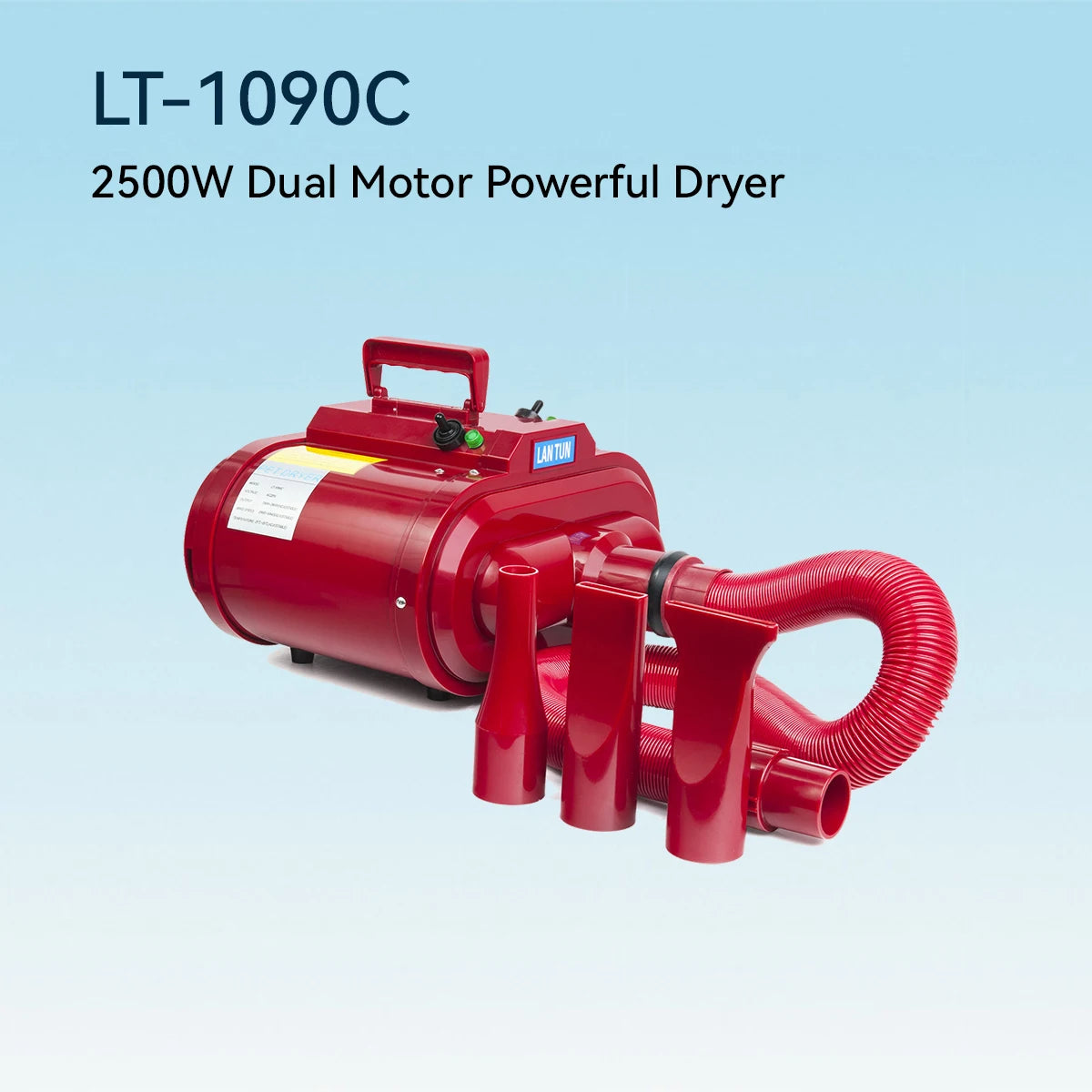 Lan Tun LT-1090C Dual Motor Dog Dryer 4 Stage Wind Speed Blower