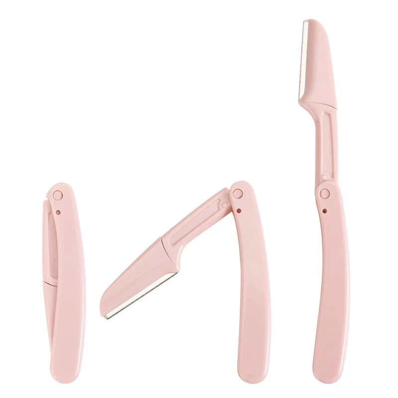 Wholesale Folding Eyebrow Knife With Teeth 10pcs/bag Shaving Razor for Women Stainless Steel Safety Razor Remove Facial Hair