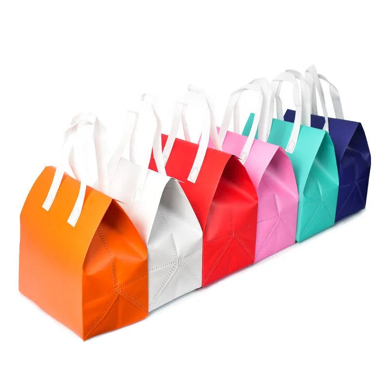 Wholesale Recyclable Disposable Thermal Cooler Bags Letter Aluminum Foil Handle Custom Durable Insulated Takeaway Hot/Cold Food