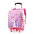 Hot Sale Cute Cartoon School Trolley Bag Waterproof Book Storage Bags Trolley School Bags for Teenage Girls Backpack with wheels
