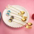 New Design Stainless Steel Yogurt Dessert Ice Cream Donut Shape Spoon and Fork