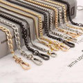 High-grade Flat Chain Bag Shoulder Strap Crossbody Bag Strap Metal Bag Chain Luggage Hardware Accessories