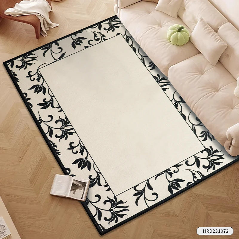 French Black Stone Animal Print Machine Made Velvet Modern Waterproof Oil-proof Antifouling Anti-skid Living Room Carpet