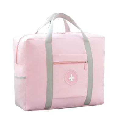 Wholesale Oxford Solid Color Small Fresh Trolley Bag 45x35x17cm Travel Clothing Storage Portable Hand Luggage for Women