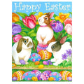 LS Wholesale DIY Rabbit Easter Day 5D Full Drill Diamonds Painting Kits Cartoon Diamond Mosaic Embroidery Flower Tulips Home