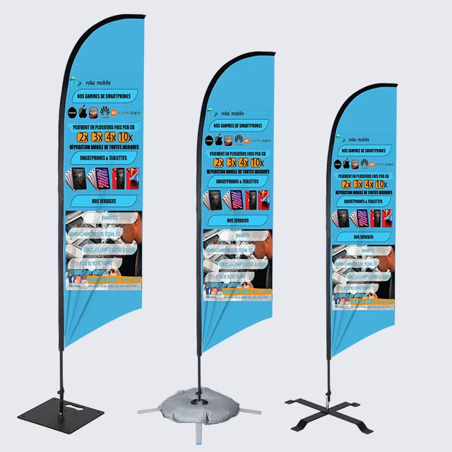 110g/130g Knitted Polyester and Nylon Digital Printed Beach Flag Material for Banners and Sports Events