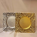 Unique Styles Different Shape Thickened Plastic Advanced Elegant Skeleton Vintage Lace Fruit Bowl Tray Decorative Charger Plates