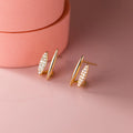 S925 Sterling Silver Inlaid Zircon Diamond Moissanite Earring Double Layer Stud Earring Designer Fine Jewelry Earrings Women