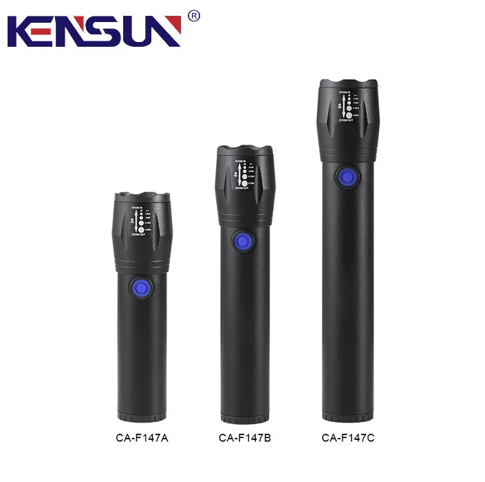 Kensun Mini Q5 Spuer Bright Telescopic Zoom Waterproof Rechargeable Usb Led Tactical Torch Light Lantern Outdoor Flashlight