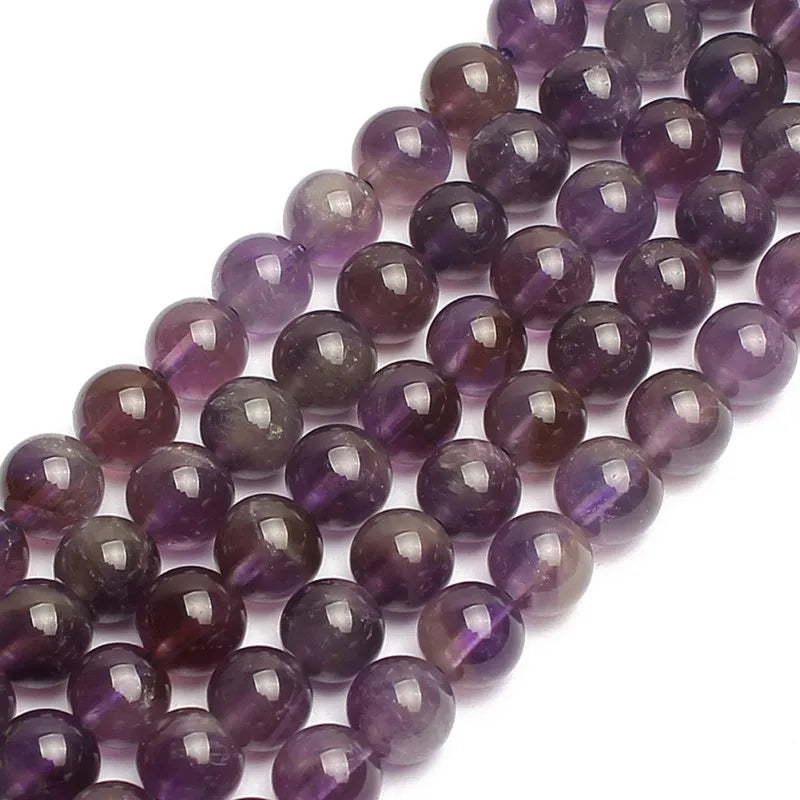 Wholesale 4/6/8/10/12MM Natural Purple Crystal Stone Beads Round Loose Amethysts Beads for Jewelry Making