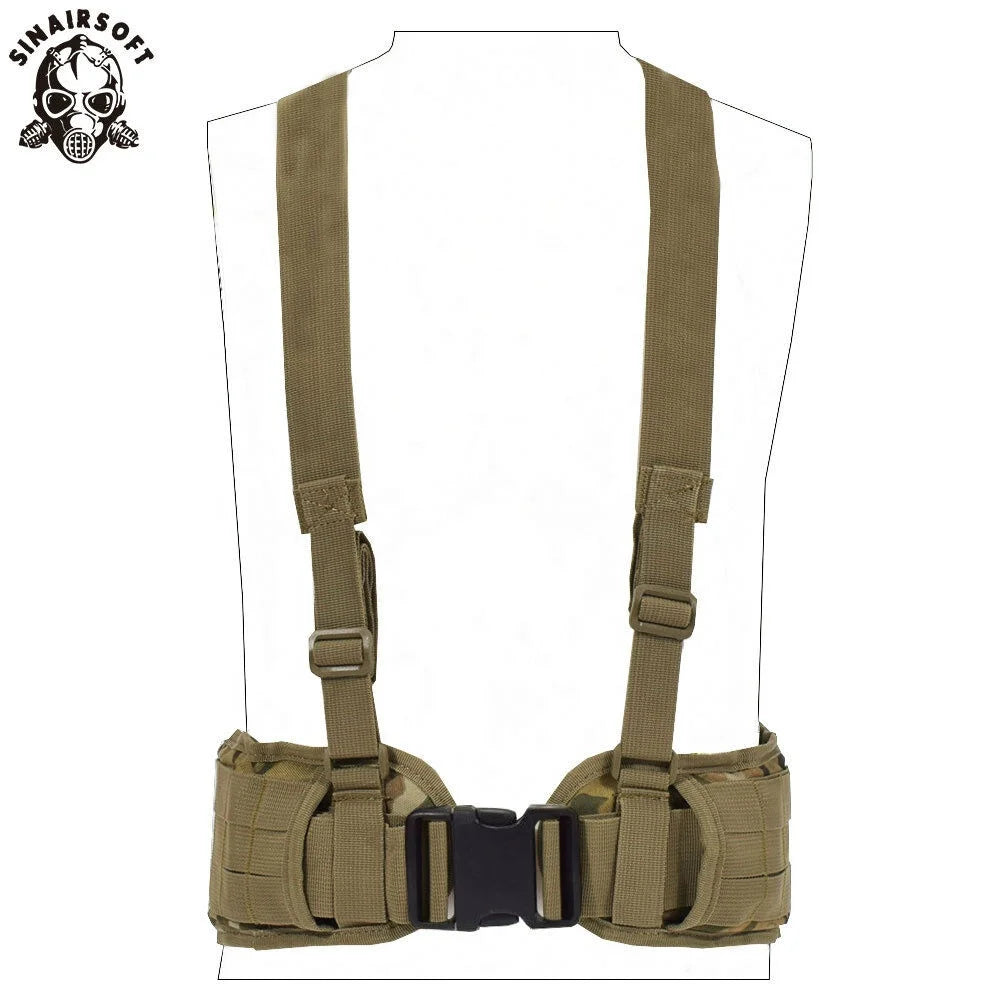 Tactical Vest Molle Belt Men's Special 1000D Nylon Convenient Combat Girdle EAS H-shaped Adjustable Soft Padded