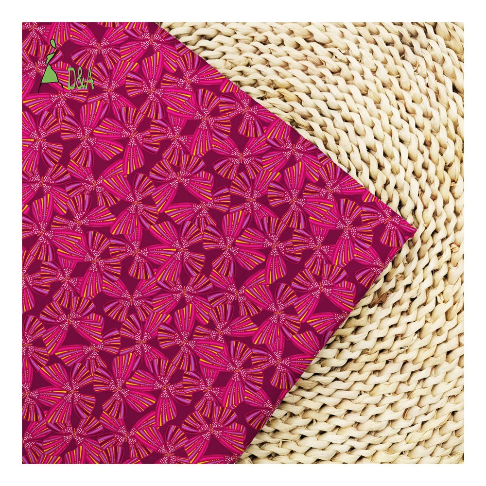 Wholesale Purple Background & Butterflies Pattern Printed Fabric 100% Rayon Fabric for Garment