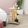 SW Casual Beauty Modern Stainless Steel 4-Wheel Eco-friendly Trolley 360 Degree Rotation Commercial Salon Storage Cart for Salon