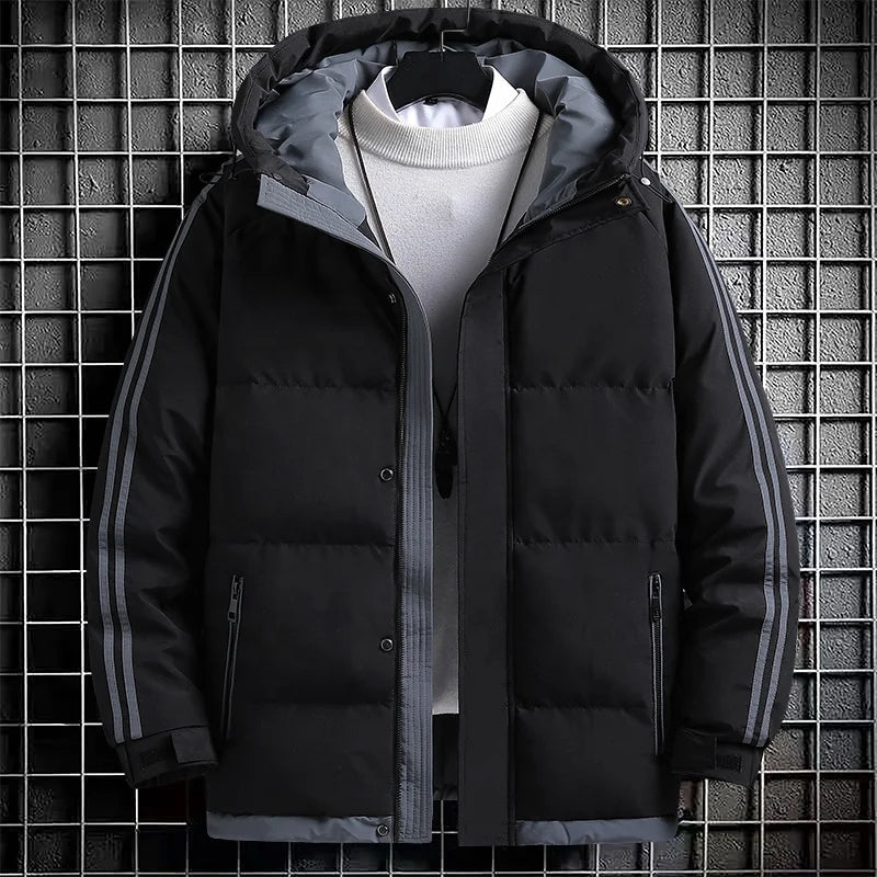 2023 Autumn /Winter Down Jacket Men's Hooded Thickened Warm Jacket Fashion Casual Outdoor Cold Proof High-Quality Cotton Suit