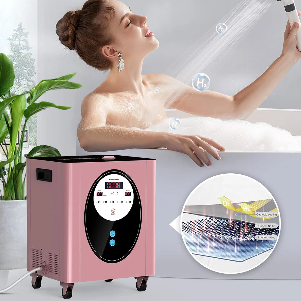 Suyzeko Japanese Pem Electrolyzer Hydrogen Water Machine Micro Hydrogen Bath 3800ppb for Home Wellness and Antioxidant Therapy