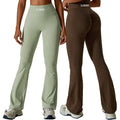New Arrival Fashion Wide-leg Tight Hip Lift Yoga Flared Pocket Yoga Trousers High-waisted Micro-stretch Casual Sports Pants