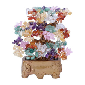 Wholesale Natural Amethyst Lucky Tree Fengshui 7 Chakra Crystal Gravel Tree Citrine Crystal Money Tree