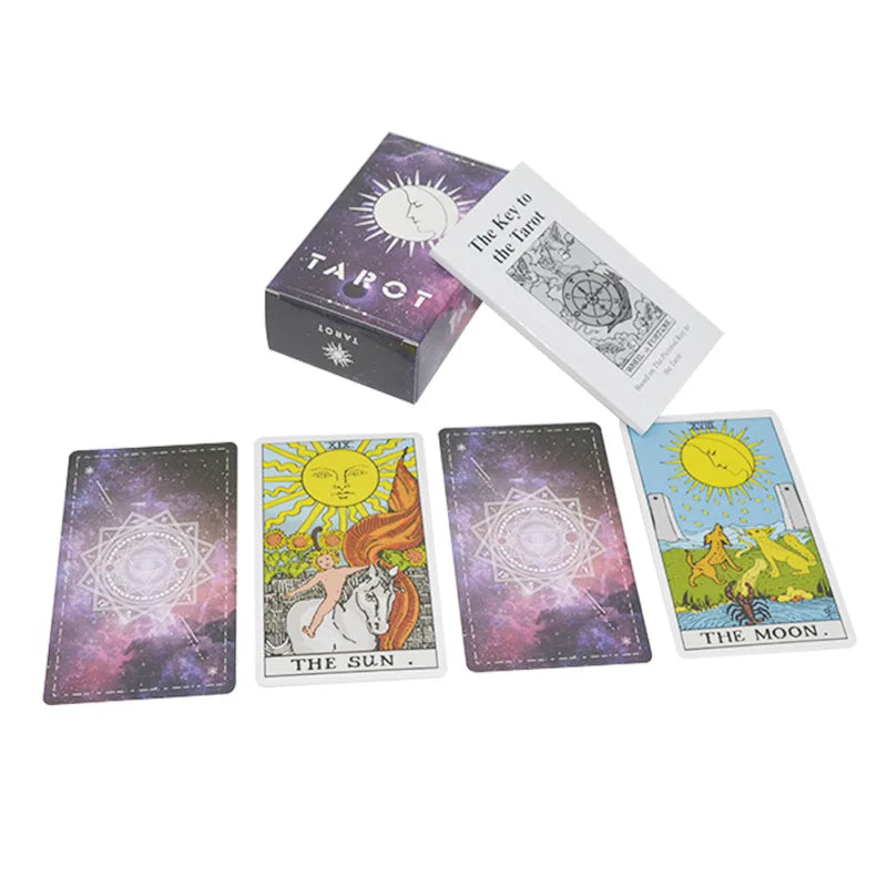Customized 70*120mm 350g Art Paper Playing Cards Tarot Cards Printing Black Paper Tarot Deck Cards