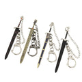 Wholesale Custom High Quality Fashion Zinc Alloy 3D Carabiner Mini Knight Sword Toys Keychain with Custom Logo From Game Thrones