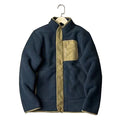 Navy Windproof Elastic Bottom Cuff Fleece Jackets for Men Hot Sell Zip Sherpa extra Thick Winter Jacket